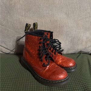 Dr. Martens Kids Sparkly Red Boots